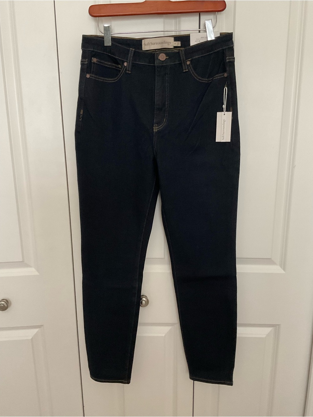 Soft Surroundings Women's Skinny Jeans in Dark Navy